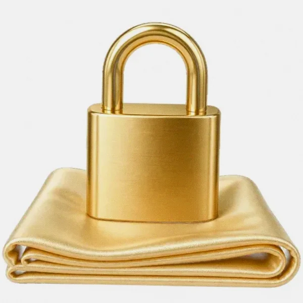 Padlock on folded cloth — Karamba